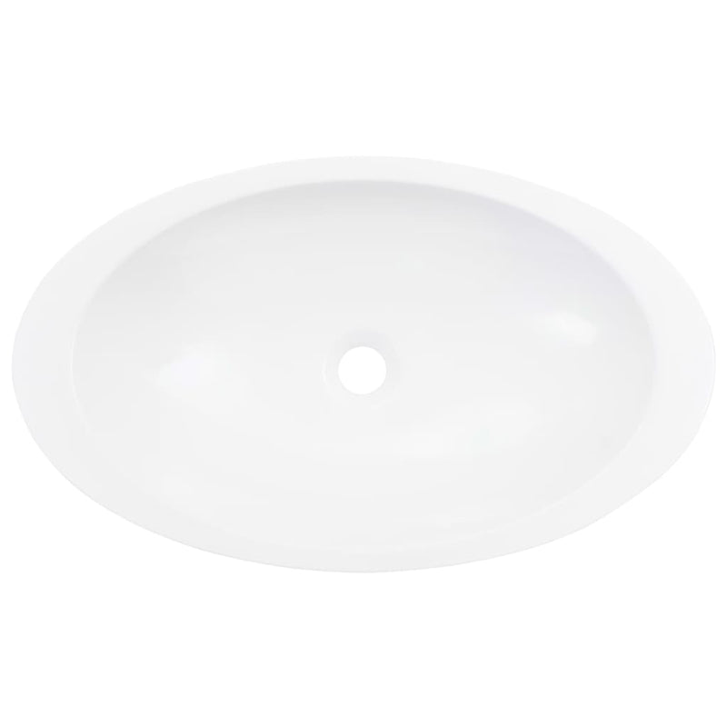 vidaXL Wash Basin 59.3x35.1x10.7 cm Mineral Cast/Marble Cast White