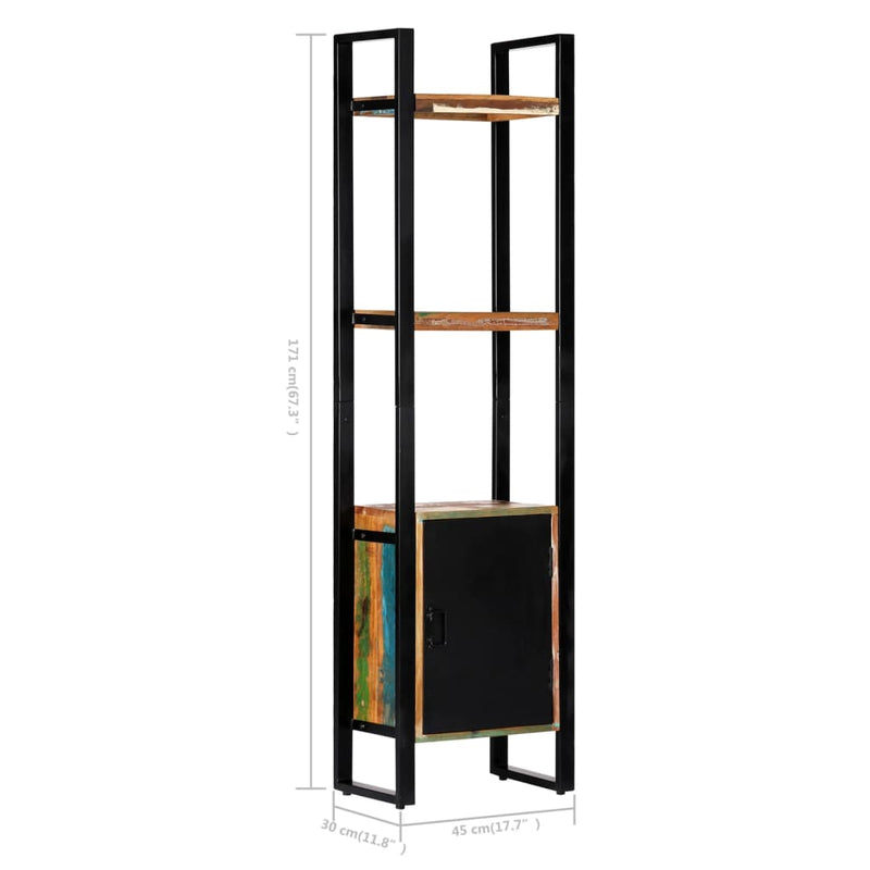 vidaXL Bookshelf 45x30x171 cm Solid Reclaimed Wood