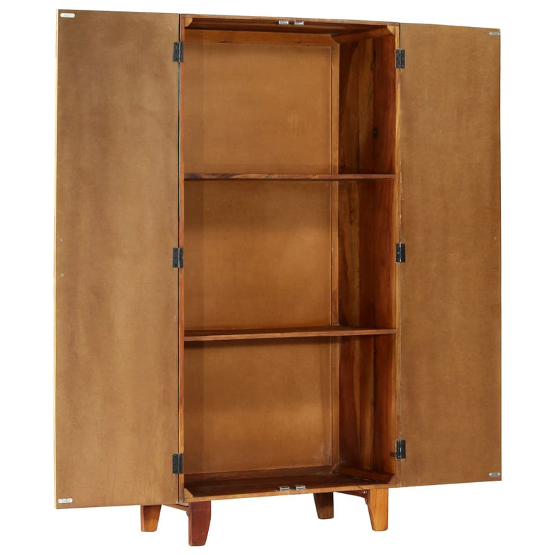 vidaXL Hand Carved Highboard 85x45x180 cm Solid Reclaimed Wood