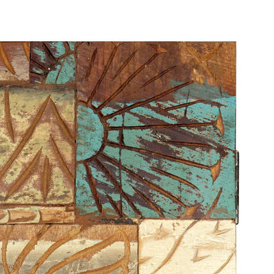 vidaXL Hand Carved Highboard 85x45x180 cm Solid Reclaimed Wood