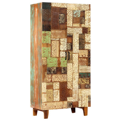 vidaXL Hand Carved Highboard 85x45x180 cm Solid Reclaimed Wood