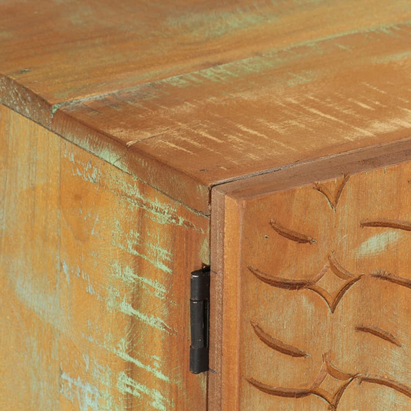 vidaXL Hand Carved TV Cabinet 120x30x40 cm Solid Reclaimed Wood