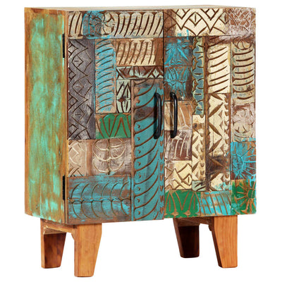 vidaXL Hand Carved Sideboard 60x30x75 cm Solid Reclaimed Wood