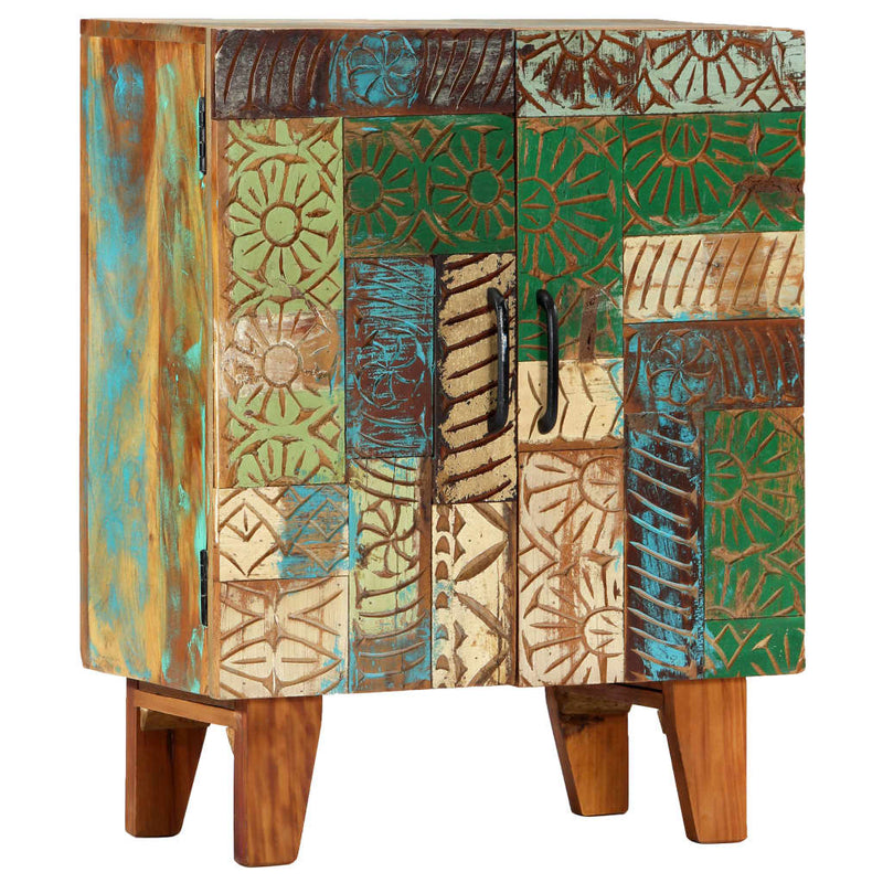 vidaXL Hand Carved Sideboard 60x30x75 cm Solid Reclaimed Wood