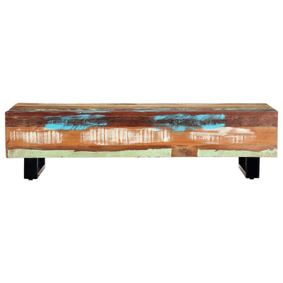 vidaXL Coffee Table 120x50x30 cm Solid Reclaimed Wood and Steel