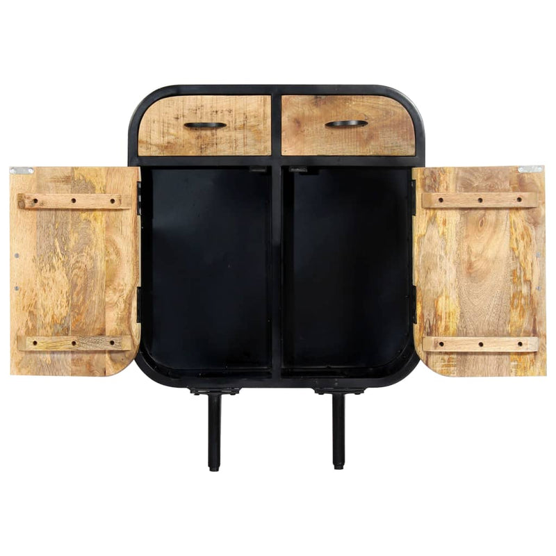 vidaXL Sideboard 60x30x75 cm Solid Mango Wood and Iron