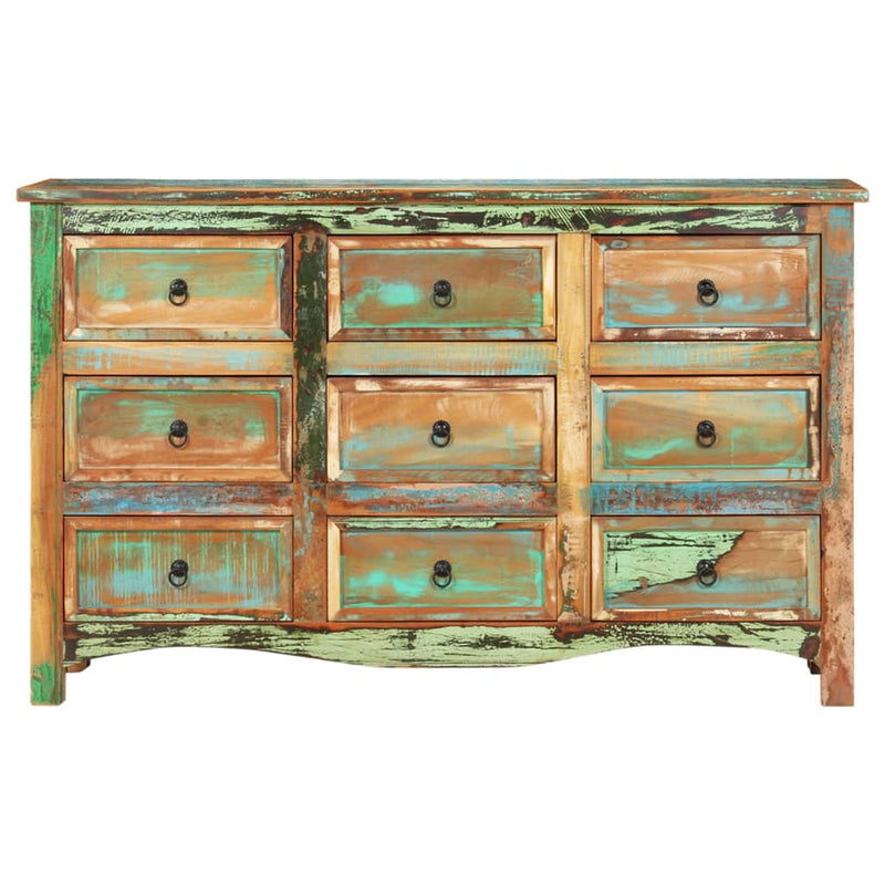 vidaXL Chest of Drawers 130x40x80 cm Solid Reclaimed Wood