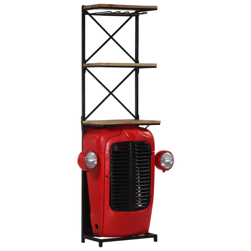 vidaXL Tractor Wine Cabinet 49x31x172 cm Solid Wood Mango