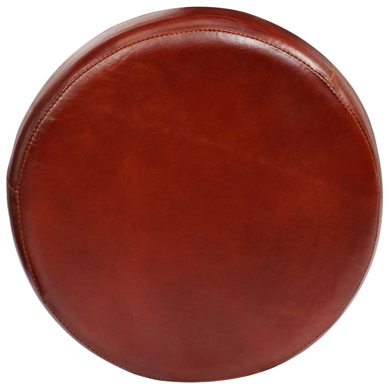 vidaXL Bar Stools 2 pcs Real Leather