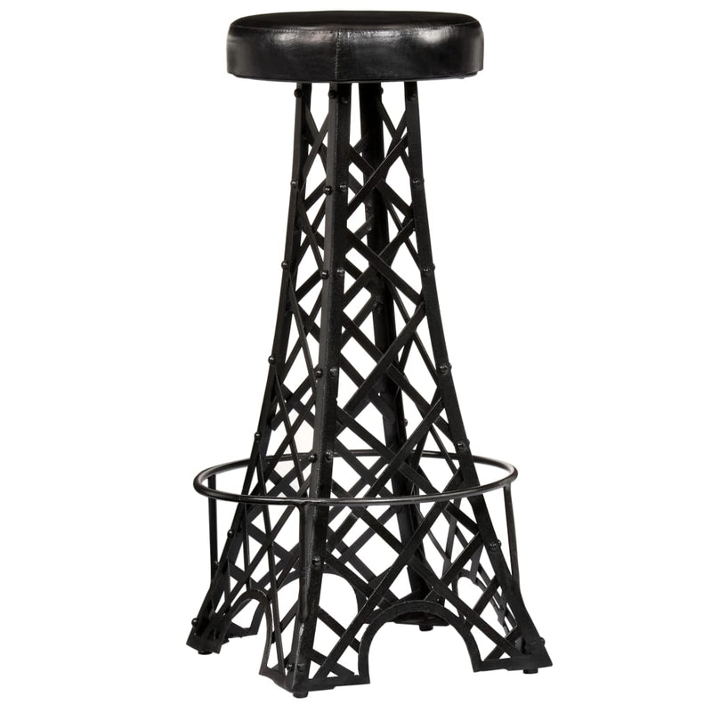 vidaXL Bar Stools 2 pcs Real Leather
