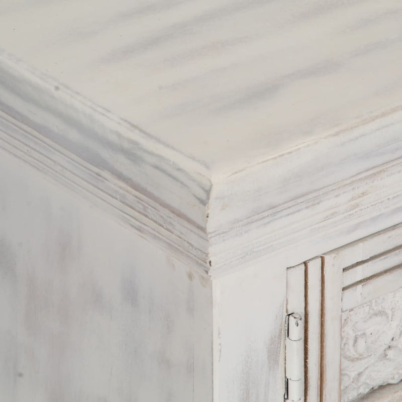 vidaXL TV Cabinet White 120x30x40 cm Solid Mango Wood