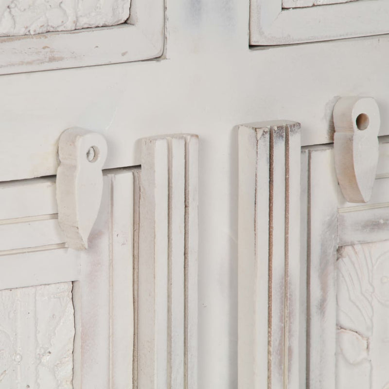 vidaXL Sideboard White 140x40x74 cm Solid Mango Wood