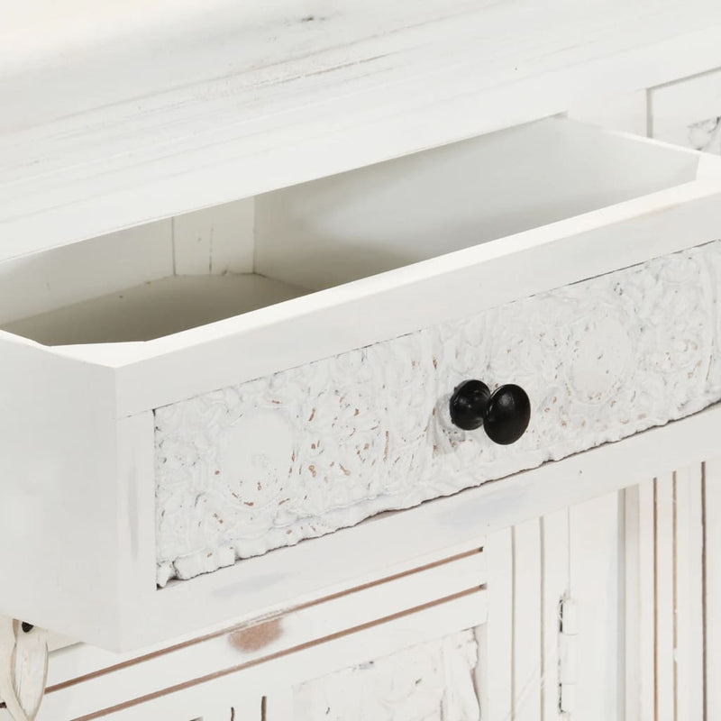 vidaXL Sideboard White 140x40x74 cm Solid Mango Wood