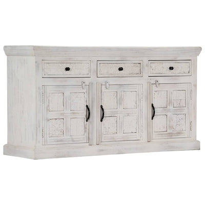 vidaXL Sideboard White 140x40x74 cm Solid Mango Wood