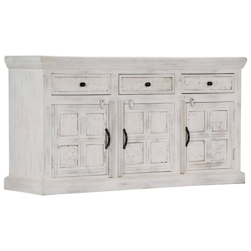 vidaXL Sideboard White 140x40x74 cm Solid Mango Wood