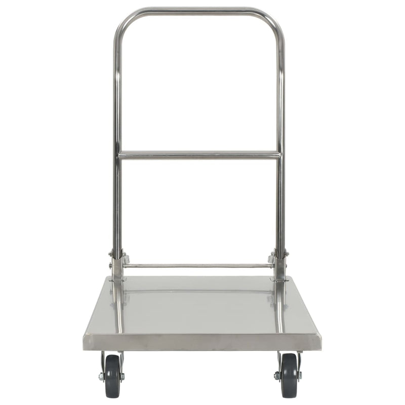 vidaXL Platform Wagon Silver 82x53x86 cm Stainless Steel