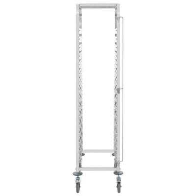 vidaXL Kitchen Trolley for 16 Trays 38x55x163 cm Stainless Steel