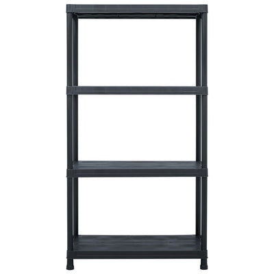 vidaXL Storage Shelf Racks 5 pcs Black 60x30x138 cm Plastic
