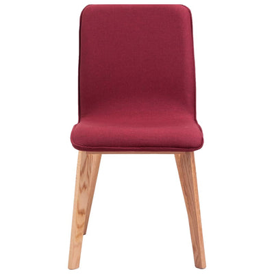 vidaXL Dining Chairs 2 pcs Red Fabric