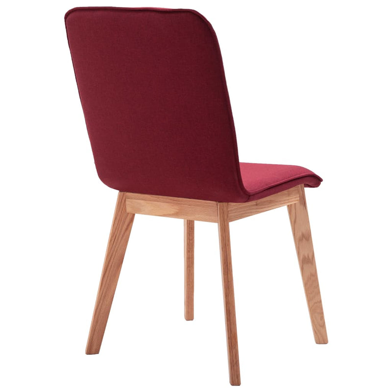 vidaXL Dining Chairs 2 pcs Red Fabric