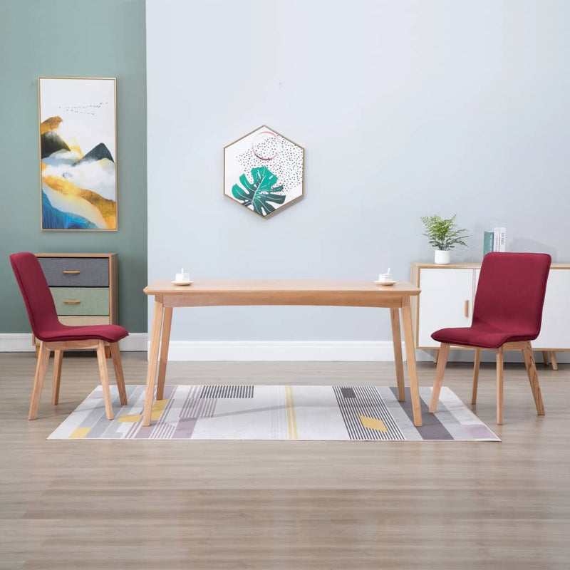 vidaXL Dining Chairs 2 pcs Red Fabric