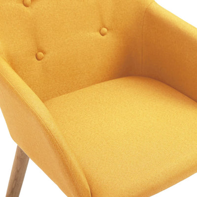 vidaXL Dining Chairs 2 pcs Wine Red Fabric and Solid Oak Wood