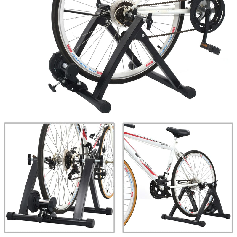 vidaXL Roller Trainer Black 26"-28" Steel Black