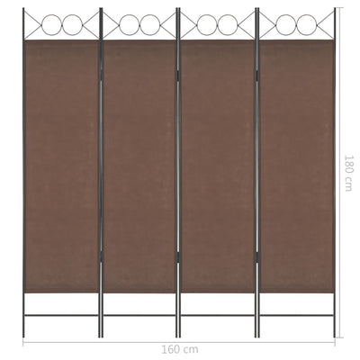 vidaXL 4-Panel Room Divider Anthracite 160x180 cm