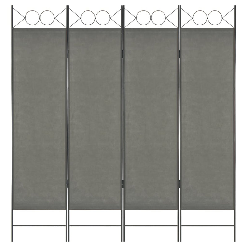 vidaXL 4-Panel Room Divider Anthracite 160x180 cm