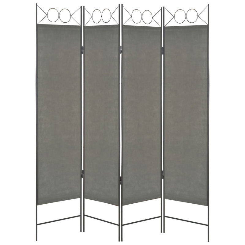 vidaXL 4-Panel Room Divider Anthracite 160x180 cm
