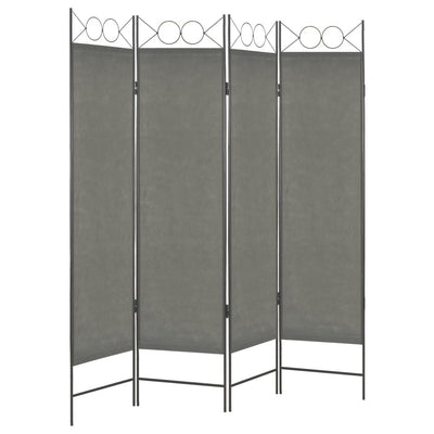 vidaXL 4-Panel Room Divider Anthracite 160x180 cm