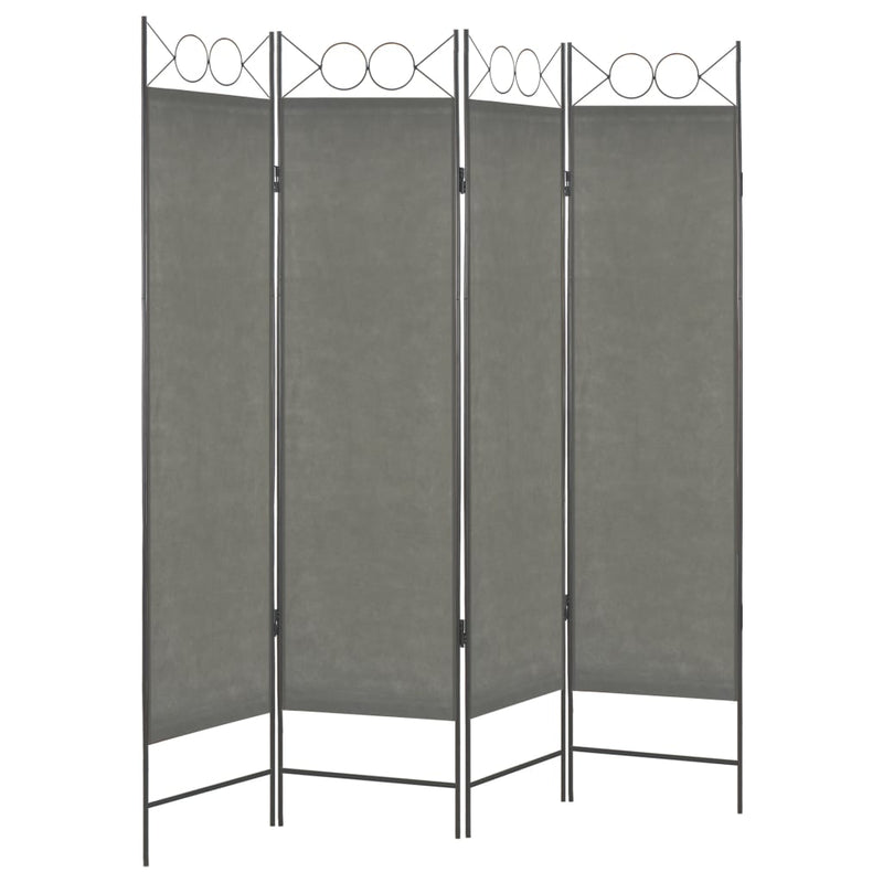 vidaXL 4-Panel Room Divider Anthracite 160x180 cm