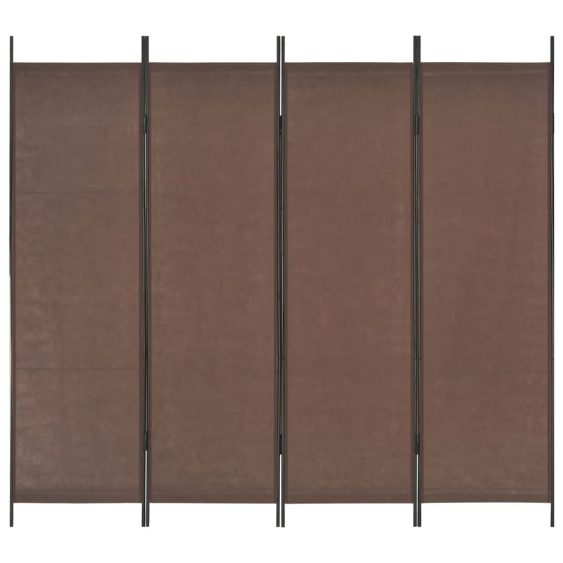 vidaXL 4-Panel Room Divider Brown 200x180 cm