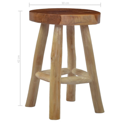 vidaXL Stool Brown Teak Wood