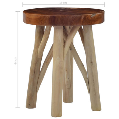 vidaXL Stool Brown Teak Wood