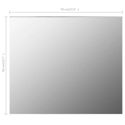 vidaXL Frameless Mirror 80x60 cm Glass