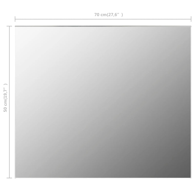 vidaXL Frameless Mirror 80x60 cm Glass