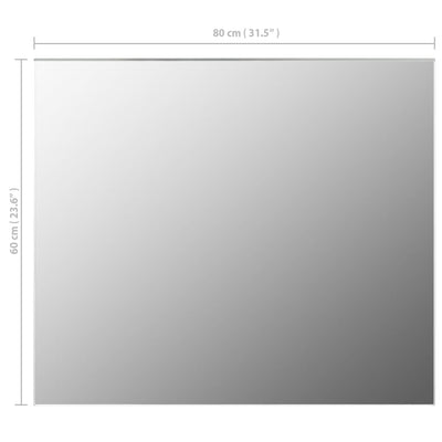 vidaXL Frameless Mirror 80x60 cm Glass