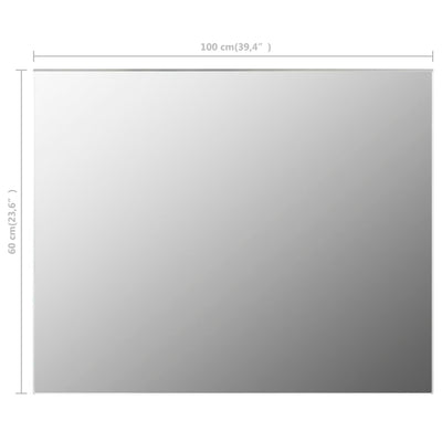 vidaXL Frameless Mirror 80x60 cm Glass