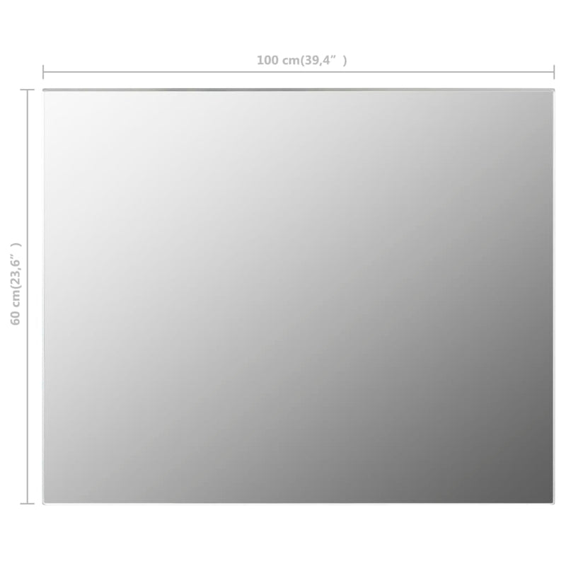 vidaXL Frameless Mirror 80x60 cm Glass