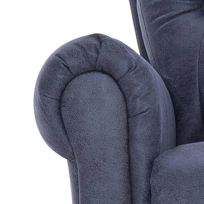 vidaXL Reclining Chair Grey Faux Suede Leather