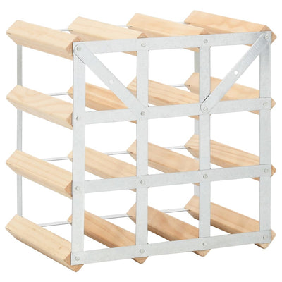 vidaXL Wine Rack for 12 Bottles Solid Pinewood