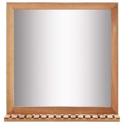vidaXL Bathroom Mirror 60x12x62 cm  Solid Walnut Wood