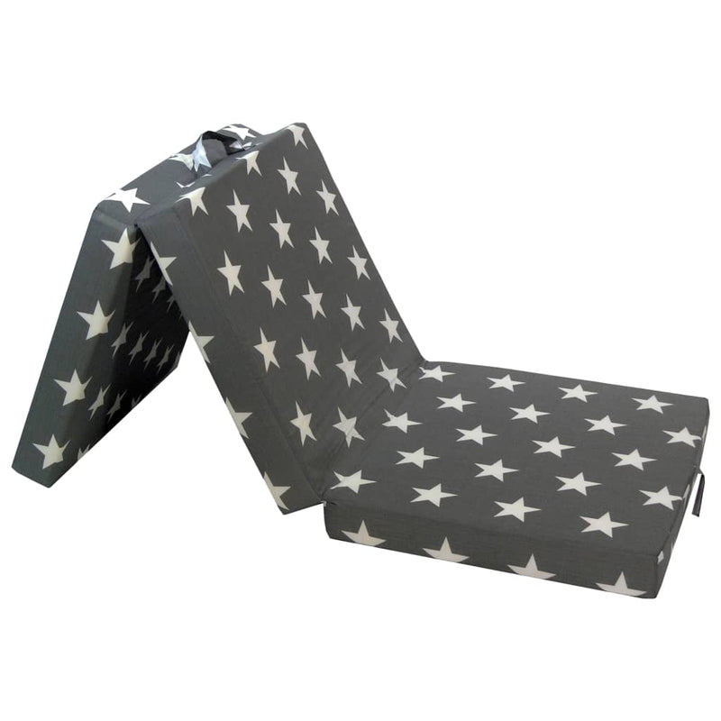 vidaXL Trifold Foam Mattress 190 x 70 x 9 cm Black