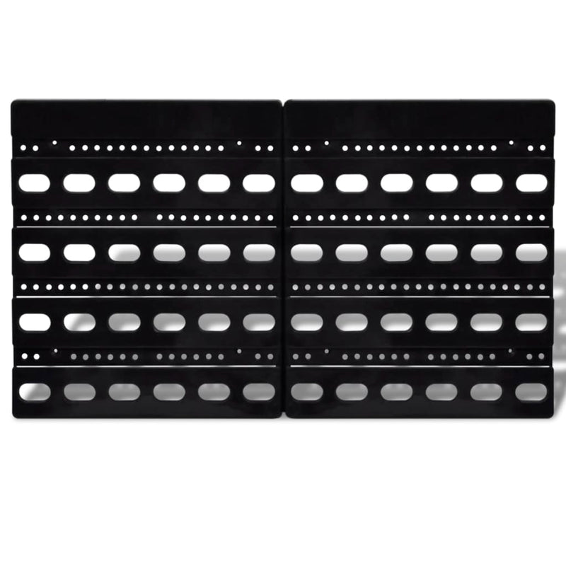 vidaXL Wall Mounted Garage Plastic Storage Bin Set 30 pcs Blue & Red