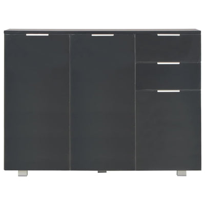 vidaXL Sideboard High Gloss Black 107x35x80.5 cm