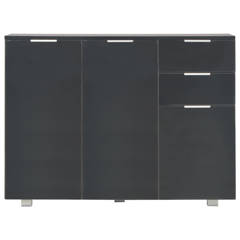 vidaXL Sideboard High Gloss Black 107x35x80.5 cm