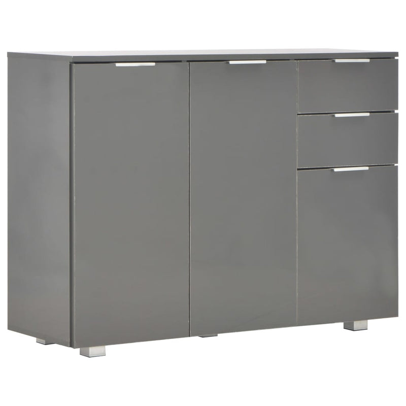 vidaXL Sideboard High Gloss Black 107x35x80.5 cm