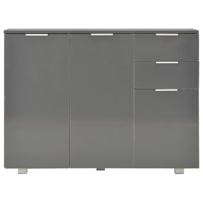 vidaXL Sideboard High Gloss Black 107x35x80.5 cm
