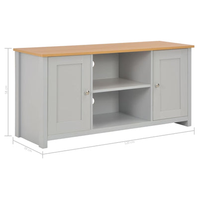 vidaXL TV Cabinet Grey 120x39x58 cm